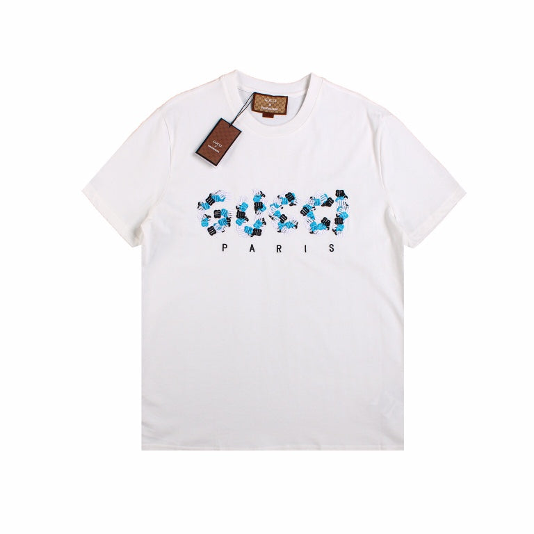 T-shirt blanc GUCCI x BALENCIAGA à logo floral