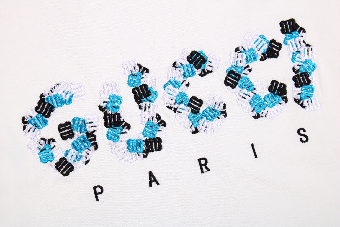 T-shirt blanc GUCCI x BALENCIAGA à logo floral