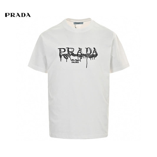 T-shirt Prada à logo graphique (blanc)