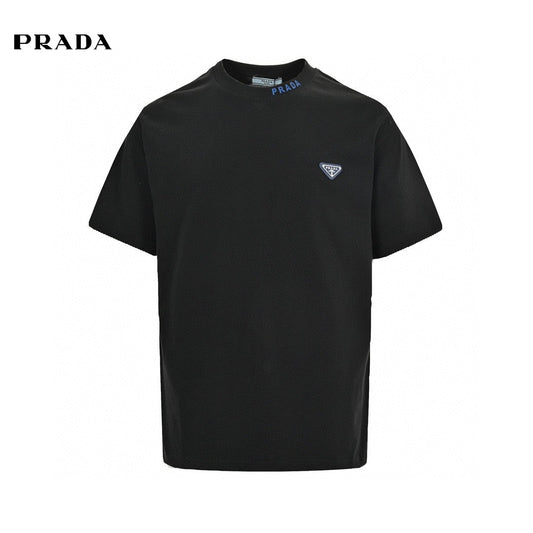T-shirt à logo triangulaire Prada