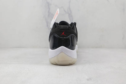 AIR JORDAN 11 RETRO LOW 72-10 NOIR/ROUGE GYM/BLANC/VOILE