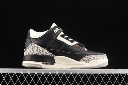 AIR JORDAN 3 DESERT CEMENT NOIR/ORANGE RUSH-FOSSIL STONE-SAILLE