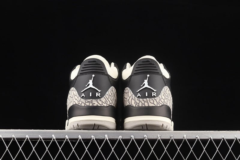 AIR JORDAN 3 DESERT CEMENT NOIR/ORANGE RUSH-FOSSIL STONE-SAILLE