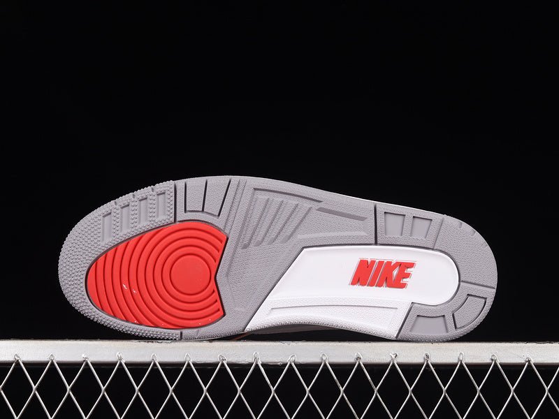 AIR JORDAN 3 RETRO 2022 BLANC/ROUGE FEU/GRIS CIMENT/NOIR