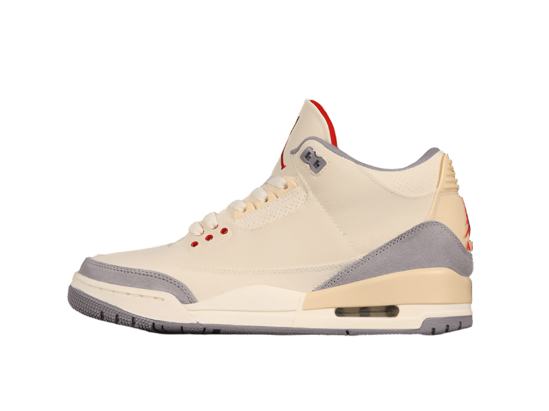 AIR JORDAN 3 RETRO SE MUSLIN/ROUGE UNIVERSITÉ/GRIS CIMENT/VOILE