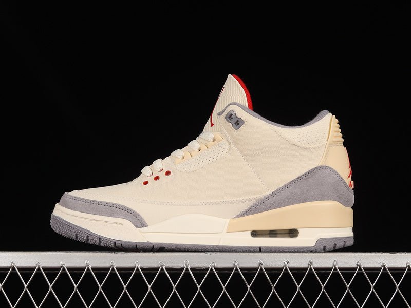 AIR JORDAN 3 RETRO SE MUSLIN/ROUGE UNIVERSITÉ/GRIS CIMENT/VOILE
