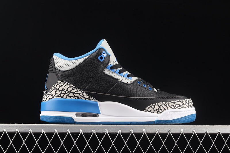 AIR JORDAN 3 RETRO SPORT BLEU-GRIS LOUP/NOIR