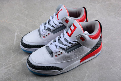AIR JORDAN 3 RETRO BLANC/CURRY CLAIR/ROUGE CARDINAL/GRIS CIMENT