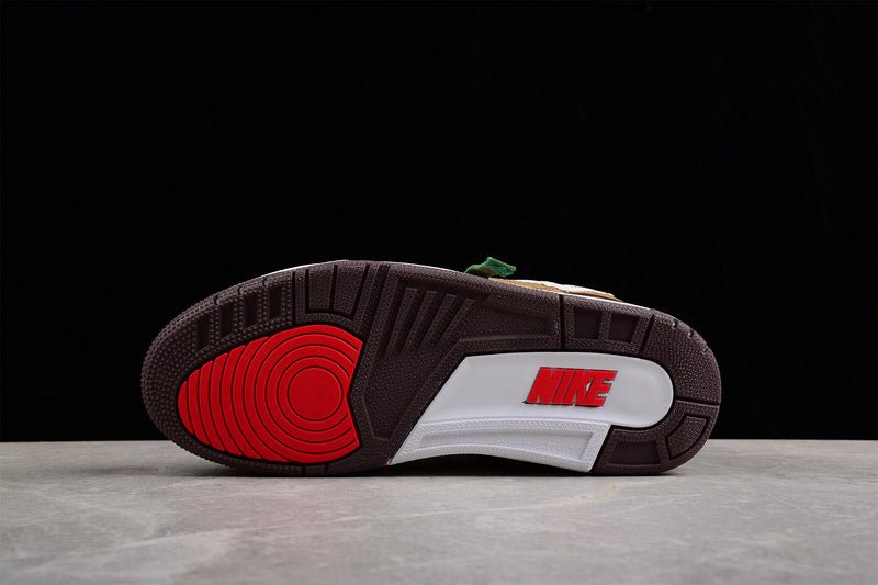 AIR JORDAN 3 SE BLANC/MARRON FONCÉ-VERT