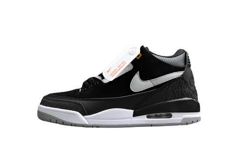 AIR JORDAN 3 TINKER NOIR/GRIS CIMENT-OR MÉTALLISÉ 