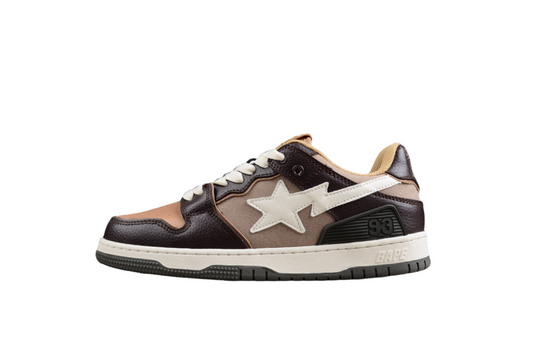 Baskets basses BAPE STA marron et beige