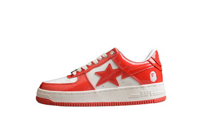 Baskets basses BAPE STA rouges et blanches