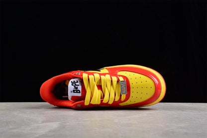 Baskets basses BAPE STA édition Iron Man rouge et jaune