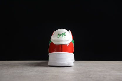 Baskets basses BAPE STA rouges, vertes et blanches