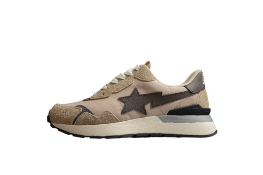 Baskets BAPE STA Runner beiges et marron
