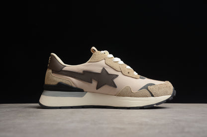 Baskets BAPE STA Runner beiges et marron