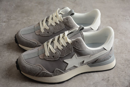 Baskets BAPE STA Runner grises et blanches