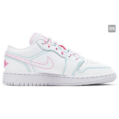 JORDAN 1 LOW x WHITE GREEN PINK