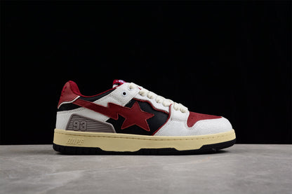 Baskets basses BAPE STA rouges, blanches et noires