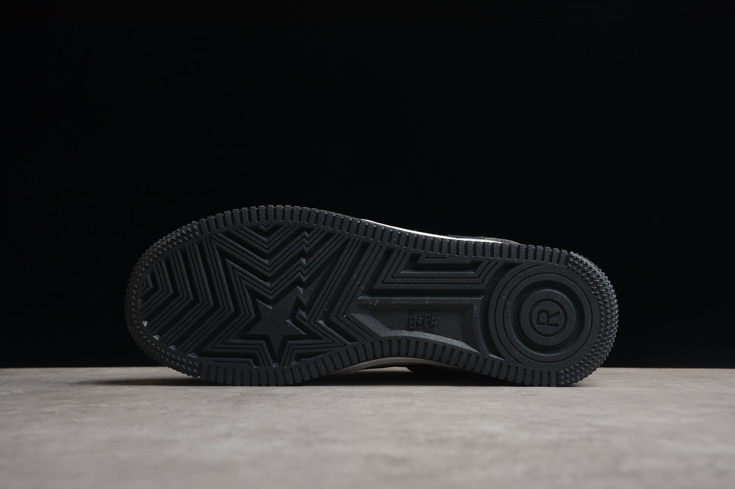 Baskets basses BAPE STA à motif peau de serpent noir