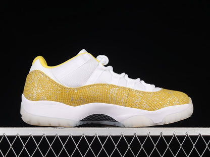 AIR JORDAN 11 LOW JAUNE PEAU DE SERPENT BLANC