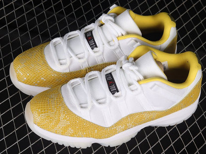AIR JORDAN 11 LOW JAUNE PEAU DE SERPENT BLANC