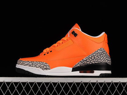 AIR JORDAN 3 RETRO ORANGE/BLANC/NOIR