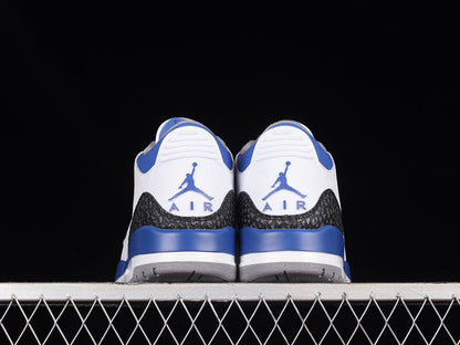 AIR JORDAN 3 RETRO BLANC/NOIR/GRIS CIMENT/BLEU RACER