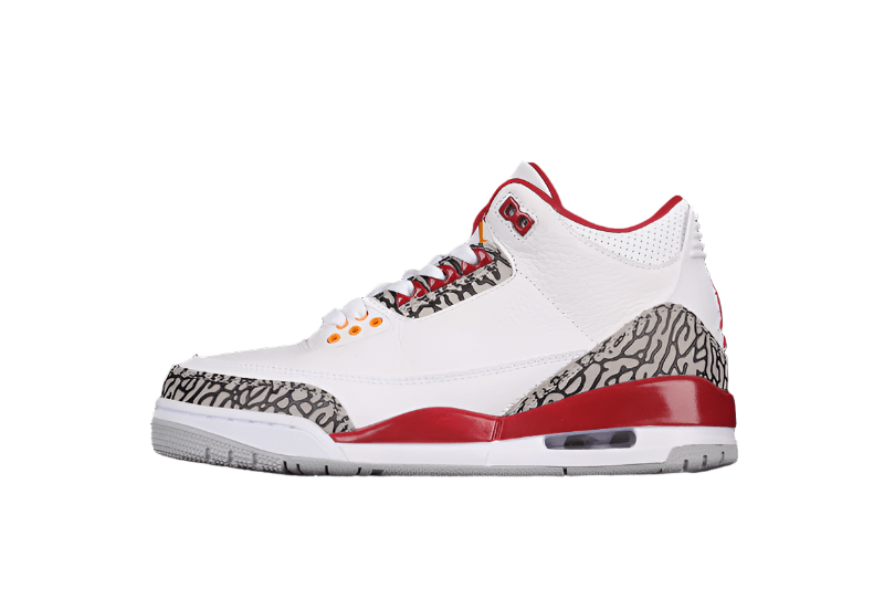 AIR JORDAN 3 RETRO BLANC/CURRY CLAIR/ROUGE CARDINAL/GRIS CIMENT
