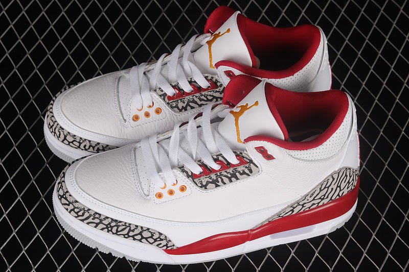 AIR JORDAN 3 RETRO BLANC/CURRY CLAIR/ROUGE CARDINAL/GRIS CIMENT