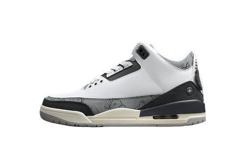 AIR JORDAN 3 BLANC/NOIR/GRIS 