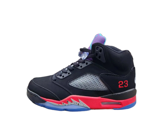 Jordan 5 noir, rouge et violet