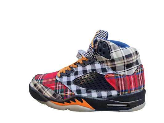 Jordan 5 à carreaux audacieux multicolores