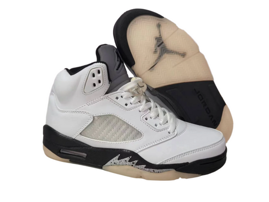 JORDAN 5 RETRO BLANC/NOIR 
