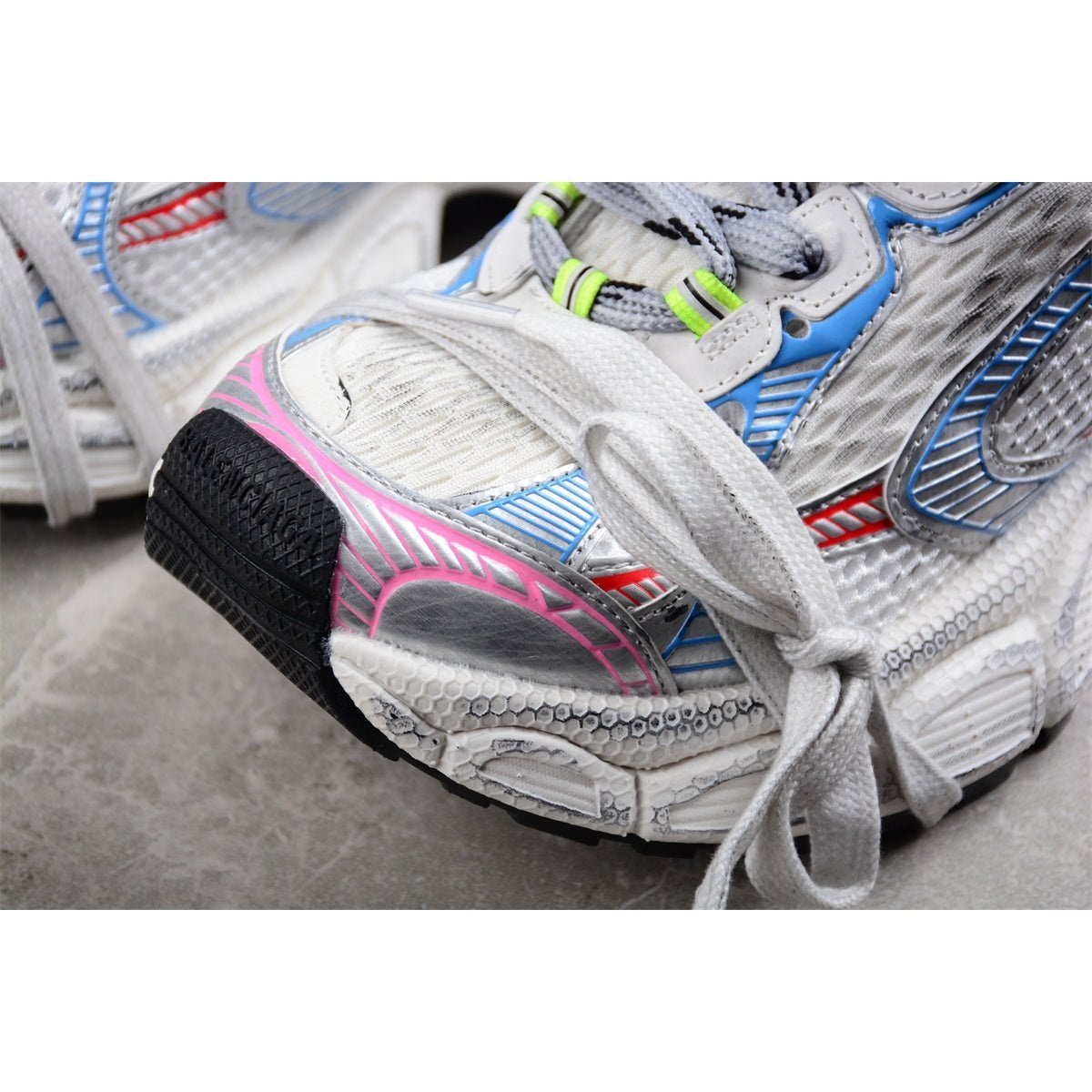 BALENCIAGA Mule 3XL x Beige Bleu Rouge