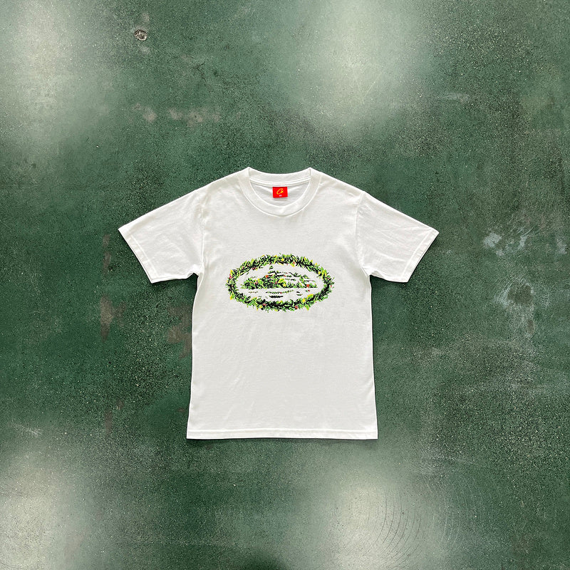 T-shirt rond blanc Corteiz Grass
