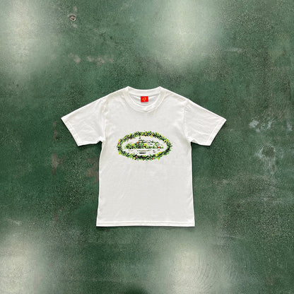 T-shirt rond blanc Corteiz Grass