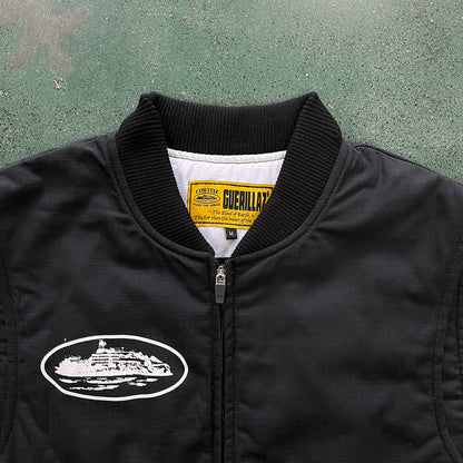 Gilet matelassé noir CORTEIZ GUERILLAZ