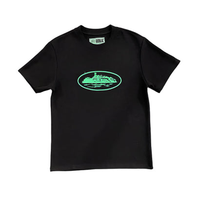 T-SHIRT GAUFRÉ CORTEIZ INSIGNIA NOIR