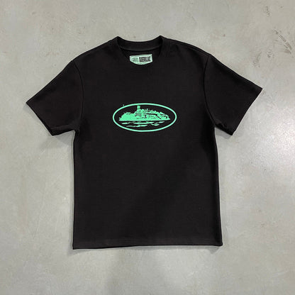 T-SHIRT GAUFRÉ CORTEIZ INSIGNIA NOIR