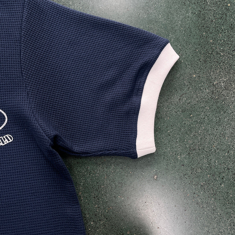 T-SHIRT GAUFRÉ CORTEIZ INSIGNIA MARINE