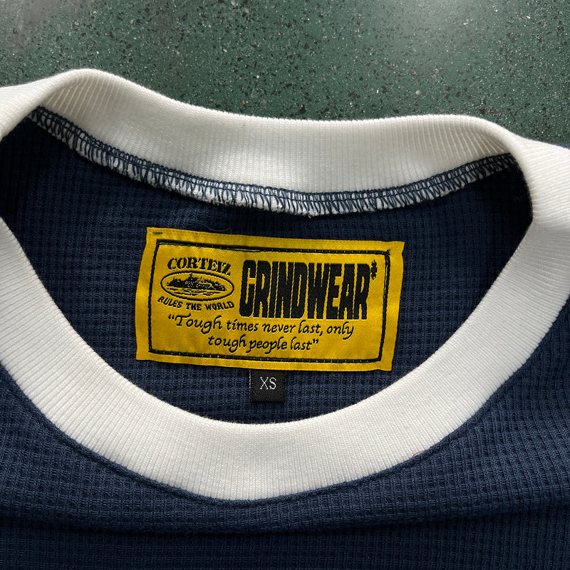 T-SHIRT GAUFRÉ CORTEIZ INSIGNIA MARINE