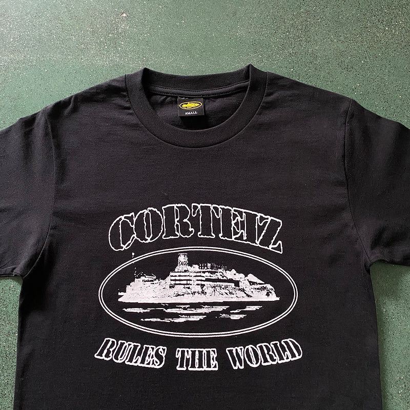 T-shirt CORTEIZ OG ALCATRAZ noir et blanc
