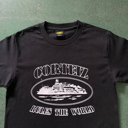 T-shirt CORTEIZ OG ALCATRAZ noir et blanc