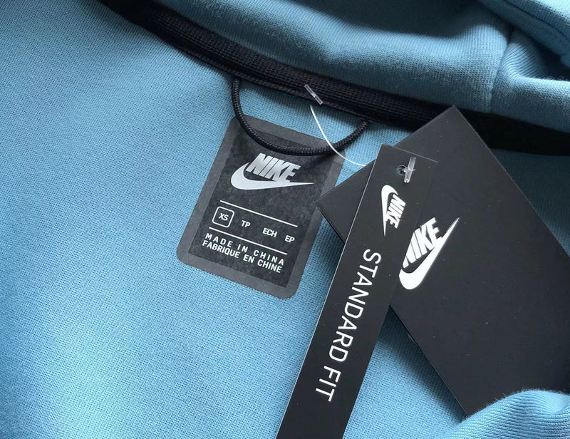 Sweat à capuche Nike Tech Fleece x Bleu clair/Gris/Blanc
