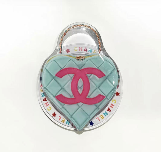 Sac magnétique CC Popsocket en forme de cœur bleu