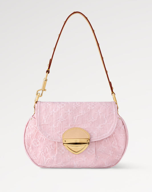SAC EN JEAN ROSE CLAIR LV