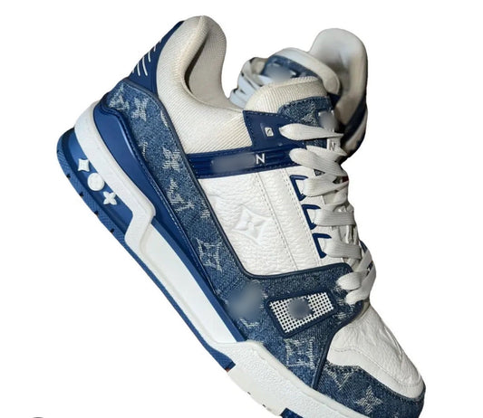 Baskets LV en denim blanc