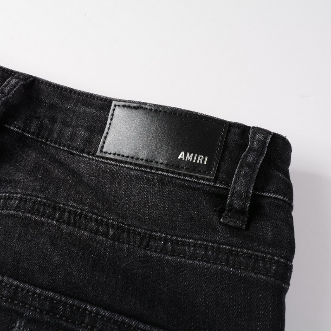 Amr Bandana Black Patch Jeans
