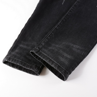 Amr Bandana Black Patch Jeans